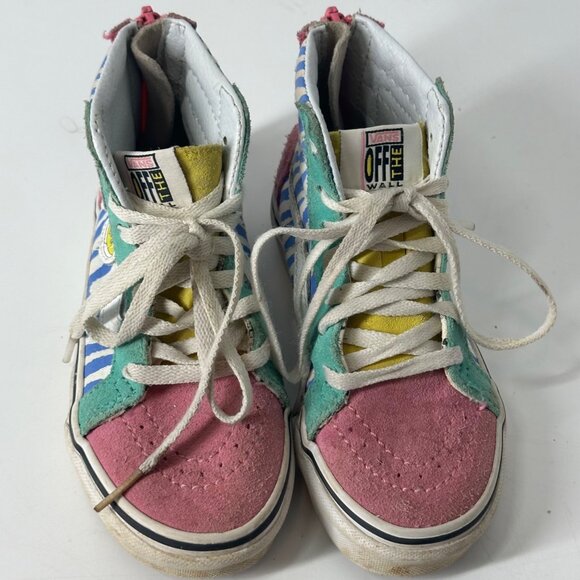 Disney Vans Kids High-Top Sneakers Size 11 With Minnie & Mickey Design Zipper Cl - Picture 5 of 6